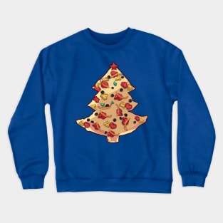 Pizza Christmas Tree Crewneck Sweatshirt